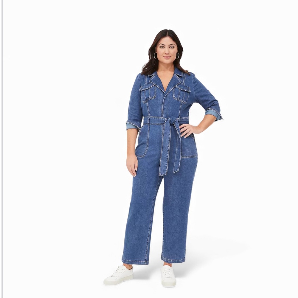 🌻 Lane Bryant Blue Denim Jumpsuit NWT Size 18